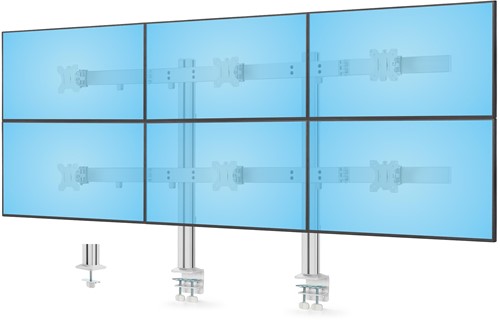 StarTech.com 6-MONITOR-ARM-A flat panel bureau steun 81,3 cm (32") Wit