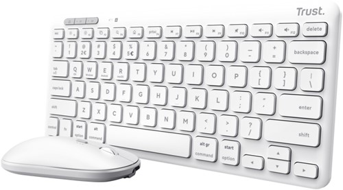 Trust Lyra toetsenbord Inclusief muis RF-draadloos + Bluetooth QWERTY Amerikaans Engels Wit