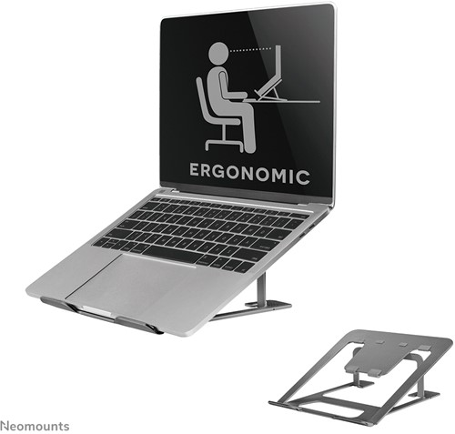Neomounts NSLS085GREY Laptopstandaard 10-17" - opvouwbaar - compact - universeel