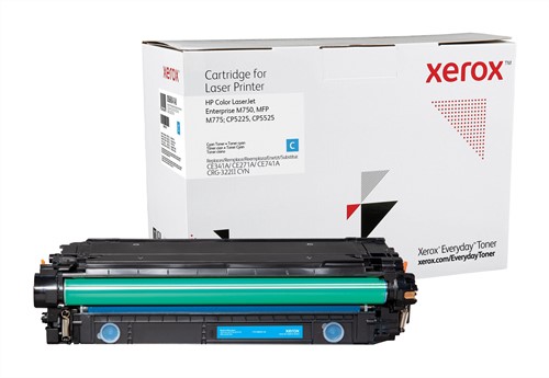 Everyday Cyaan Toner vervangt de HP 651A/ 650A/ 307A (CE341A/CE271A/CE741A)