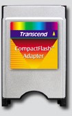 Transcend CompactFlash Adapter geheugenkaartlezer Zilver