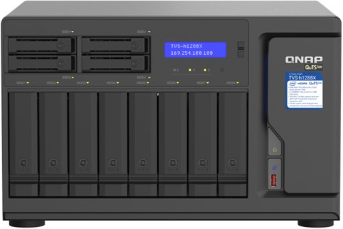 QNAP TVS-h1288X NAS Tower Ethernet LAN Zwart W-1250