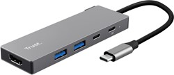 Trust 26062 interface hub USB Type-C Grijs