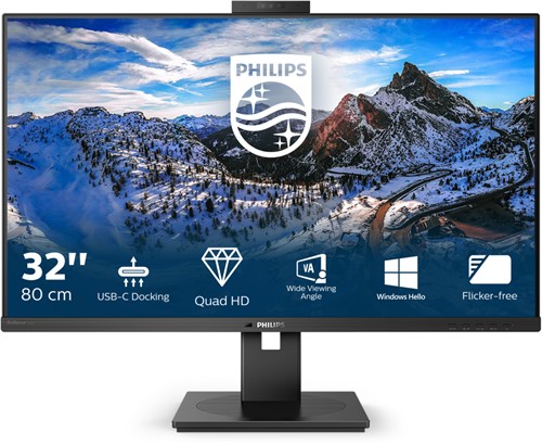 Philips P Line 326P1H/00 LED display 80 cm (31.5") 2560 x 1440 Pixels Quad HD Zwart