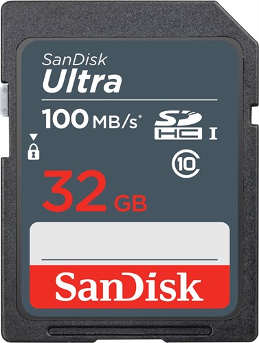 SanDisk Ultra 32GB SDHC Mem Card 100MB/s UHS-I Klasse 10