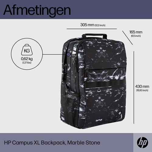 HP Campus XL Backpack, Marble Stone-3