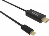 Vision TC 2MUSBCDP8K/BL DisplayPort kabel 2 m USB Type-C Zwart-3