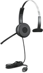 Lenovo 100 Mono Headset Bedraad Hoofdband Kantoor/callcenter USB Type-A Zwart