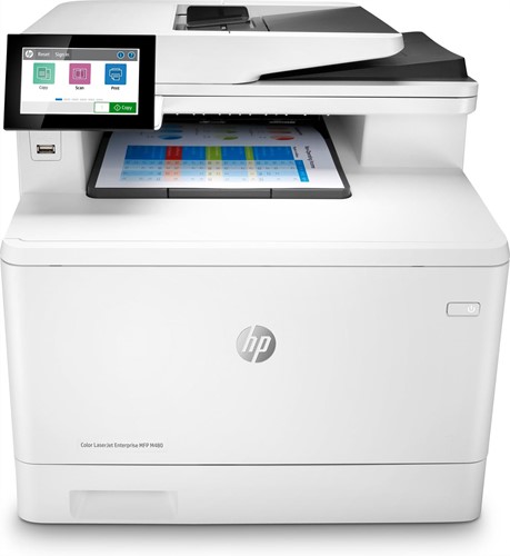 HP Color LaserJet Enterprise MFP M480f, Kleur, Printer voor Bedrijf, Printen, kopiëren, scannen, faxen, Compact formaat; Optimale beveiliging; Dubbelzijdig printen; Automatische documentinvoer voor 50