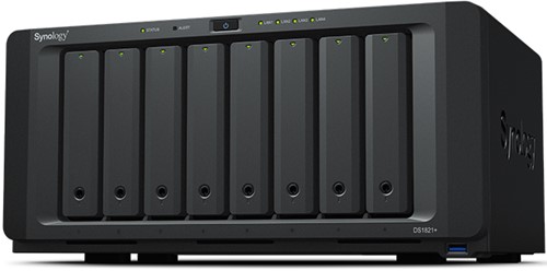 Synology DiskStation DS1821+ data-opslag-server NAS Tower Ryzen Embedded V1500B 4 GB DDR4 0 TB DiskStation Manager Zwart