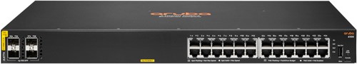 Hewlett Packard Enterprise Aruba 6100 24G Class4 PoE 4SFP+ 370W Managed L3 Gigabit Ethernet (10/100/1000) Power over Ethernet (PoE) 1U Zwart