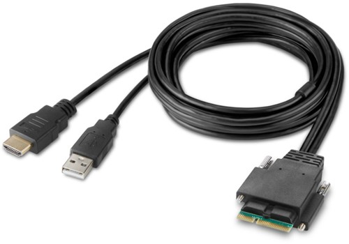 Belkin F1DN1MOD-HC-H06 toetsenbord-video-muis (kvm) kabel Zwart 1,8 m