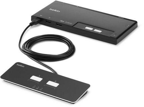 Belkin F1DN102MOD-BA-4 KVM-switch Zwart