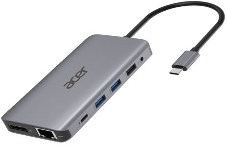 Acer HP.DSCAB.009 notebook dock & poortreplicator Bedraad USB 3.2 Gen 1 (3.1 Gen 1) Type-C Zilver