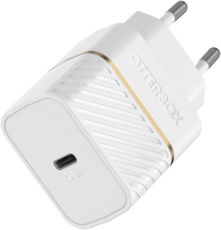 OtterBox EU Wall Charger 20W - 1X USB-C 20W USB-PD, Cloud Dust White