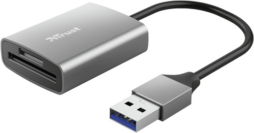 Trust Dalyx geheugenkaartlezer USB 3.2 Gen 1 (3.1 Gen 1) Aluminium
