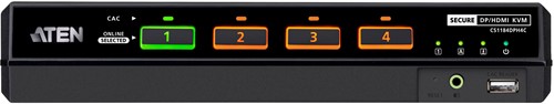 ATEN 4-poorts USB 5K DisplayPort/HDMI universele beveiligde KVM-switch met CAC (PSD PP v4.0-compatibel)-2