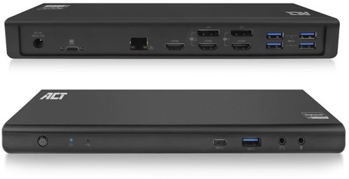 ACT AC7048 notebook dock & poortreplicator Bedraad USB 3.2 Gen 1 (3.1 Gen 1) Type-C Zwart