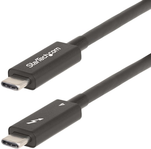 StarTech.com A40G2MB-TB4-CABLE Thunderbolt-kabel 2 m 40 Gbit/s Zwart