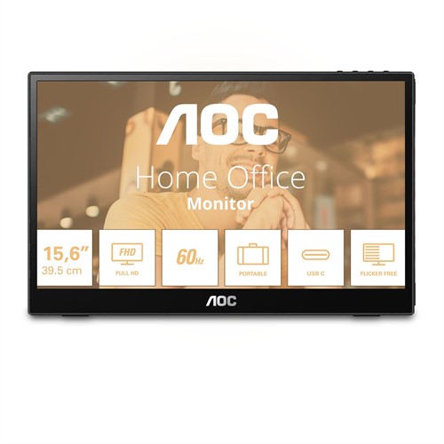 AOC T2 16T3EA computer monitor 39,6 cm (15.6") 1920 x 1080 Pixels Full HD Zwart-2