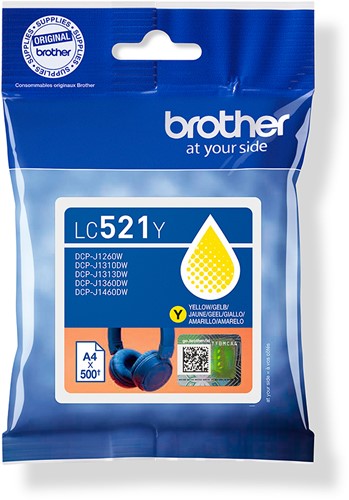 Brother LC521Y inktcartridge 1 stuk(s) Origineel Geel-2