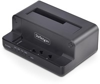 StarTech.com M.2 NVMe naar 2.5"/3.5" SATA Drive Duplicator, Dual Bay Standalone SSD Cloner/Copier en Drive Dock, Bidirectionele NVMe naar SATA / SATA naar NVMe Copier, Tot 27GB/min, SATA III, USB 10Gb
