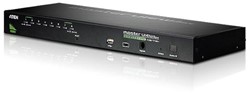 ATEN 8-Poorts PS/2-USB VGA KVM Schakelaar met Ketenverbinding Poort en USB Randapparatuur Ondersteuning