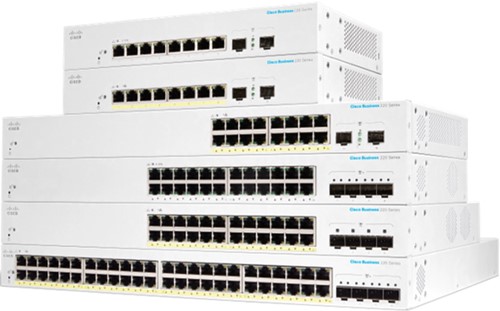Cisco CBS220-8FP-E-2G-EU netwerk-switch Managed L2 Gigabit Ethernet (10/100/1000) Power over Ethernet (PoE) Wit