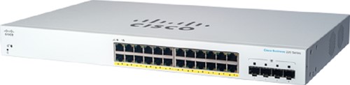 Cisco CBS220-24P-4G Managed L2 Gigabit Ethernet (10/100/1000) Power over Ethernet (PoE) 1U Wit