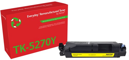 Everyday Remanufactured Everyday™ Geel Remanufactured Toner van Xerox compatible met Kyocera (TK-5270Y), Standaard capaciteit