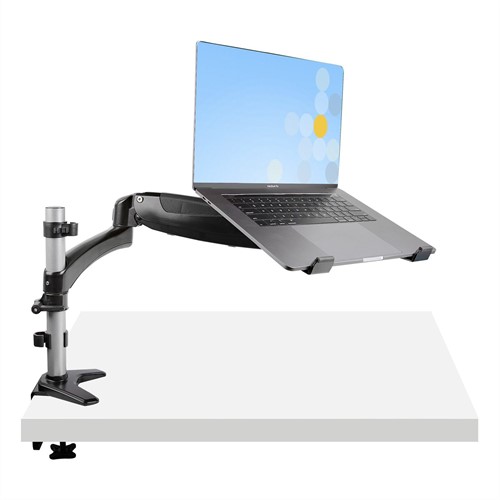 StarTech.com Laptop Arm Bureausteun - Full Motion Verstelbare Beugel voor Notebook of Single 34" Monitor - Laptop VESA Mount Bracket - Ergonomische Laptopstandaard/Bureaustandaard - Bureauklem