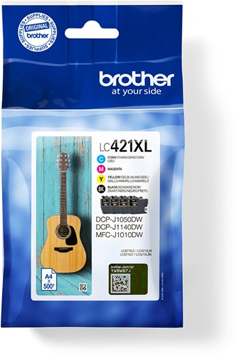 Brother LC-421XLVAL PagePack 4 stuk(s) Origineel Hoog (XL) rendement Zwart, Cyaan, Magenta, Geel