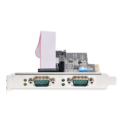 StarTech.com 2-Port PCIe Seriële Adapter Kaart, Quad PCI Express naar RS232/RS422/RS485 (DB9) Serial Kaart, Incl. Low-Profile Beugel, 16C1050 UART, Windows/Linux, TAA Compliant, Level-4 ESD Beschermin-3