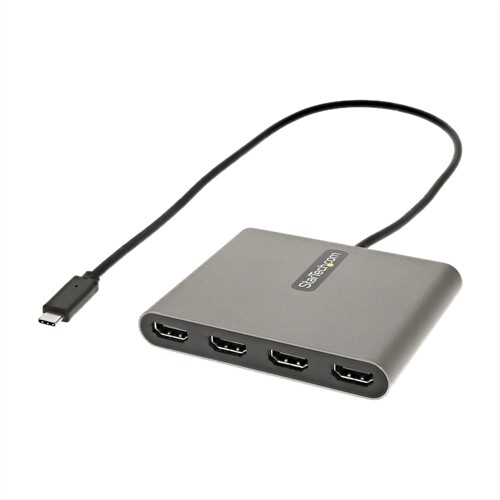 StarTech.com USB C naar 4 HDMI Adapter - Externe Video & Grafische Kaart - USB Type-C naar Quad HDMI Display Adapter Dongle - 1080p 60Hz - Multi Monitor Video Converter - Enkel Windows