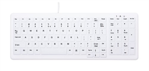 CHERRY AK-C7000 toetsenbord USB QWERTY Amerikaans Engels Wit