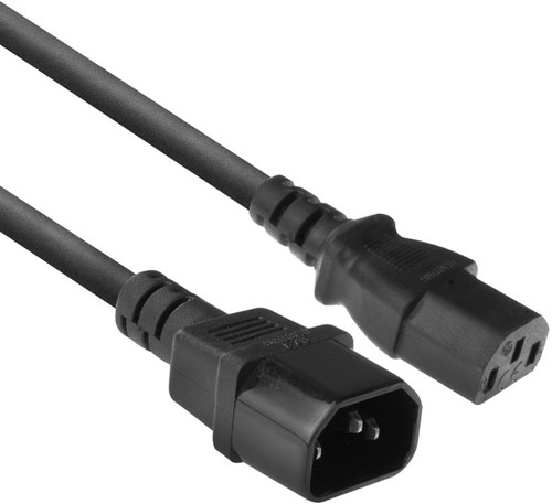 ACT AC3315 electriciteitssnoer Zwart 1,8 m C13 stekker C14 stekker