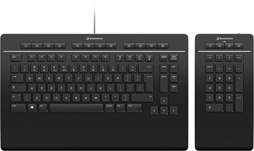 3Dconnexion Keyboard Pro with Numpad toetsenbord USB + RF Wireless + Bluetooth QWERTY US International Zwart