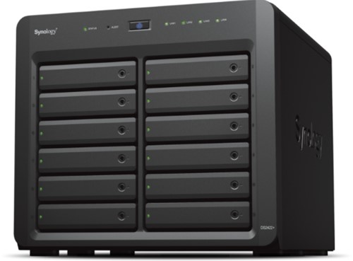 Synology DiskStation DS2422+ data-opslag-server NAS Tower Ryzen Embedded V1500B 4 GB DDR4 0 TB DiskStation Manager Zwart