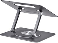 StarTech.com Draaibare Laptopstandaard, 360 Roterende Laptophouder voor Computer, Verhoogd plateau met Verstelbare Kanteling, Max 5kg, Aluminium-2