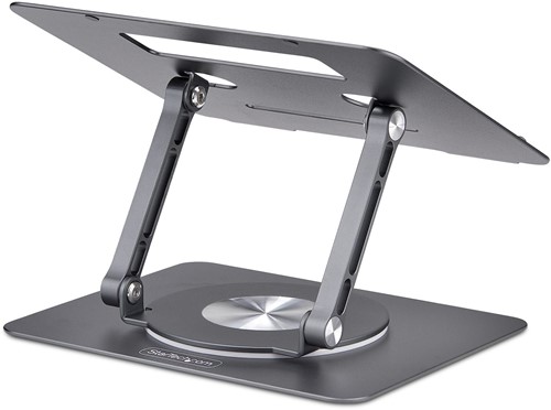 StarTech.com Draaibare Laptopstandaard, 360 Roterende Laptophouder voor Computer, Verhoogd plateau met Verstelbare Kanteling, Max 5kg, Aluminium-2