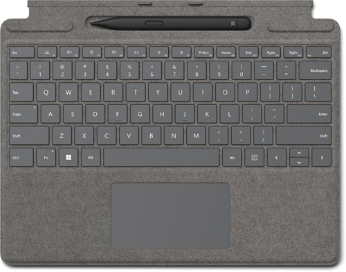 Microsoft Surface Pro Signature Keyboard w/ Slim Pen 2 QWERTY Microsoft Cover port Platina