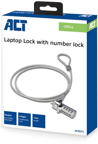 ACT AC9015 kabelslot Zilver 1,5 m