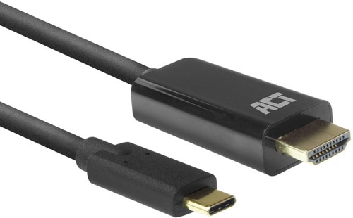 ACT AC7315 video kabel adapter 2 m USB Type-C HDMI Type A (Standaard) Zwart