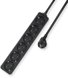 ACT AC2460 power uitbreiding 3 m 6 AC-uitgang(en) Binnen Zwart