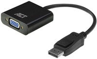 ACT AC7515 video kabel adapter 0,15 m DisplayPort VGA (D-Sub) Zwart