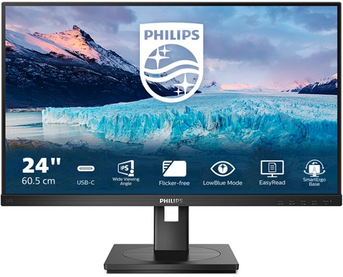 Philips S Line 243S1/00 computer monitor 60,5 cm (23.8") 1920 x 1080 Pixels Full HD LCD Zwart