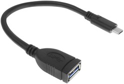 ACT AC7340 USB-kabel 0,2 m USB 3.2 Gen 1 (3.1 Gen 1) USB C USB A Zwart