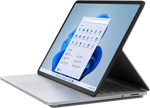 Microsoft Surface Laptop Studio Intel® Core™ i7 i7-11370H Hybride (2-in-1) 36,6 cm (14.4") Touchscreen 32 GB LPDDR4x-SDRAM 1 TB SSD NVIDIA GeForce RTX 3050 Ti Wi-Fi 6 (802.11ax) Windows 11 Pro Platina