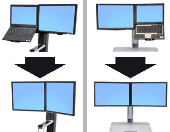 Ergotron WorkFit Convert-to-Dual Kit from LCD & Laptop