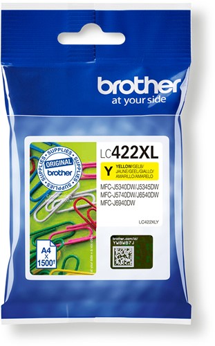 Brother LC-422XLY inktcartridge 1 stuk(s) Origineel Geel